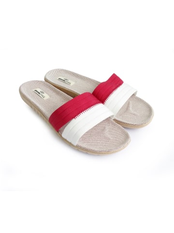 Brasileras Pantoletten "Tren Pala Combi" in Rot/Weiß