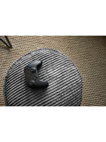 Lumaland Sitzsack-Hocker Pouf rund Cord 50l grau  grau