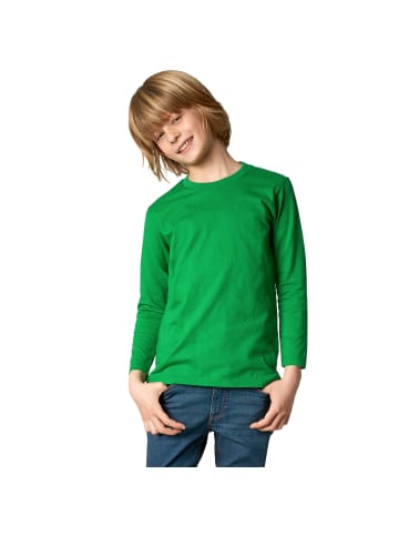 tectake Einfarbiges Langarm-Shirt für Kinder, grün