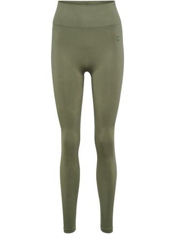 Hummel Leggings Hmlflow Multisport Damen in DEEP LICHEN GREEN