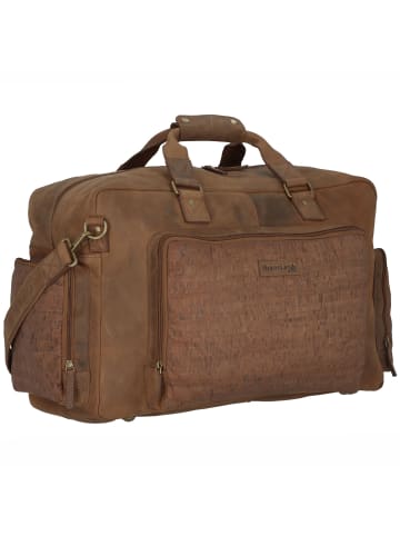Greenland Nature Nature Weekender Reisetasche Leder 50 cm Laptopfach in cork