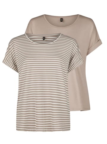 ONLY T-Shirt MOSTER 2er Pack in Beige