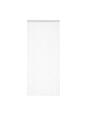 relaxdays 3x Fadenvorhang in Weiß - (L)245 x (B)90 cm