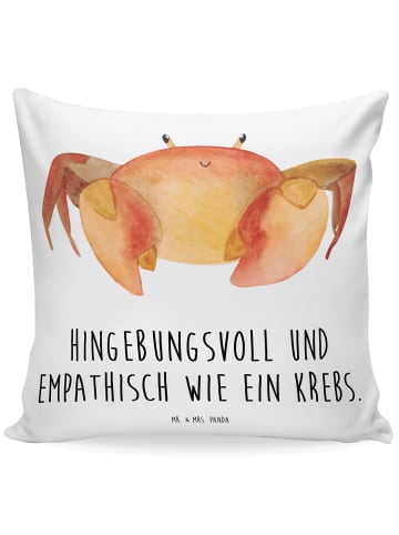 Mr. & Mrs. Panda Deko Kissen Sternzeichen Krebs mit Spruch in Weiß