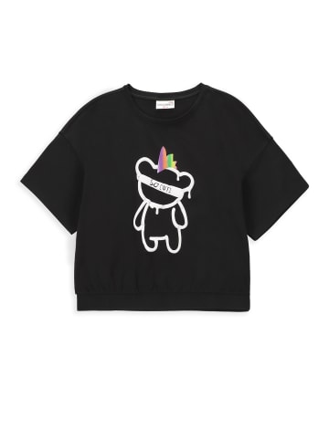 Coccodrillo T-Shirt mit kurzen Ärmeln in schwarz