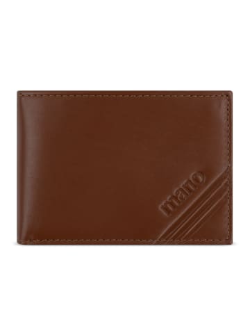 mano Don Antonio Geldbörse RFID Schutz Leder 10 cm in cognac