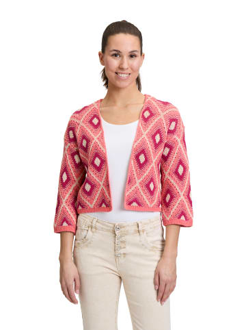 CARTOON Casual-Strickjacke mit 3/4 Arm in Dark Pink-Pink