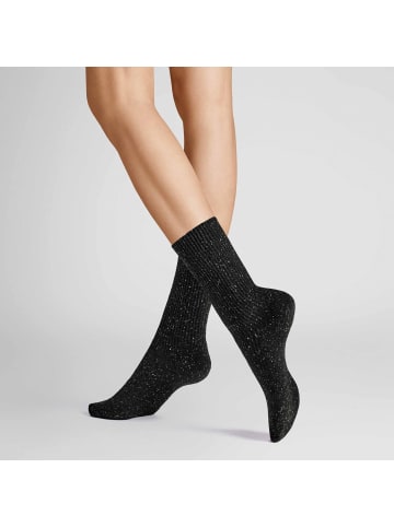 Hudson Socken Winter Rib weich in Black