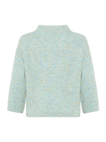 CARTOON Strickpullover mit Stehkragen in Light Blue/Cream