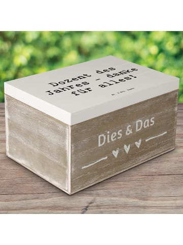 Mr. & Mrs. Panda Box Spruch Dozent des Jahres mit Spruch in Weiß