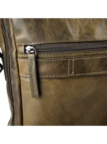 Greenburry Newport Aktentasche Leder 43 cm Laptopfach british green