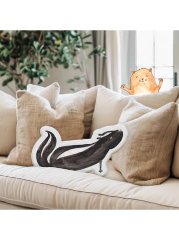 Mr. & Mrs. Panda Schmusetier Stinktier Yoga ohne Spruch in Weiß