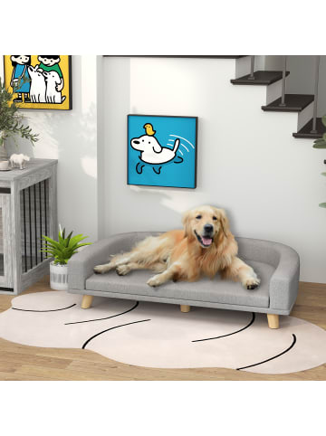 Pawhut Hundesofa Grau 98L x 67B x 25H cm