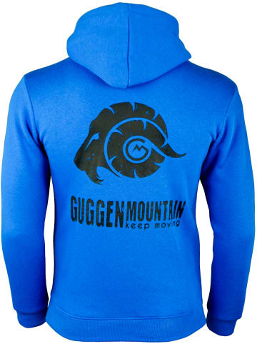 GUGGEN MOUNTAIN Hoodie Uni in Blau