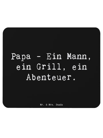 Mr. & Mrs. Panda Mouse Pad Spruch Papa Abenteuer mit Spruch in Schwarz