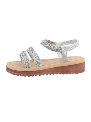 Ital-Design Sandale & Sandalette in Silber und Blau