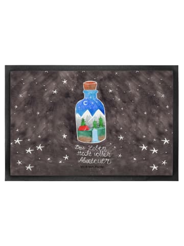 Mr. & Mrs. Panda Bodenvorleger Flasche Abenteuer mit Spruch in Bunt