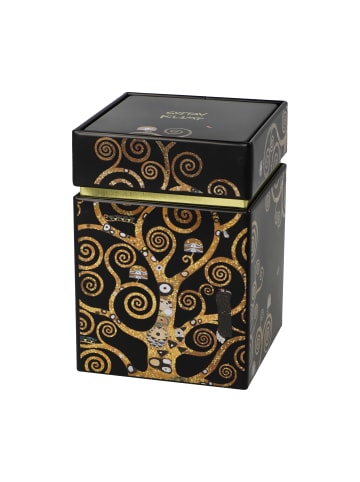 Goebel Teedose " Gustav Klimt Der Lebensbaum " in Schwarz Gold