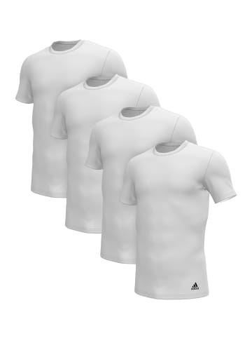 Adidas Sportswear Unterhemd / Shirt Kurzarm Active Flex Cotton 3 Stripes in Weiß