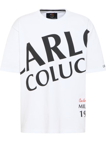 Carlo Colucci T-Shirt Dal Paro in Weiß