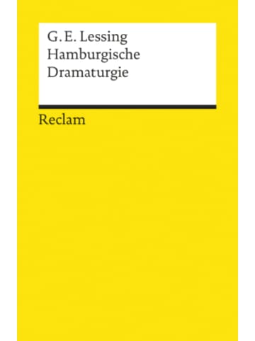 Reclam Verlag Buch - Hamburgische Dramaturgie