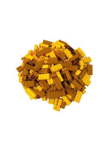 LEGO Hochsteine Gelb und Nougat 200x Teile - ab 3 Jahren in multicolored