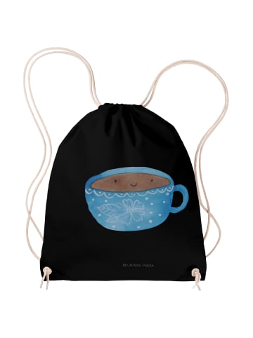 Mr. & Mrs. Panda Stoffbeutel Kaffee Tasse ohne Spruch in Schwarz