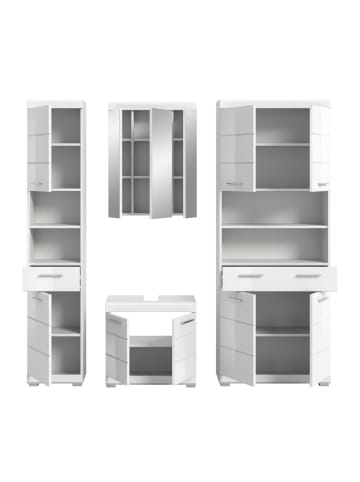 ebuy24 Badmöbelset Scout (4-teilig) Weiß 186 x 34 cm