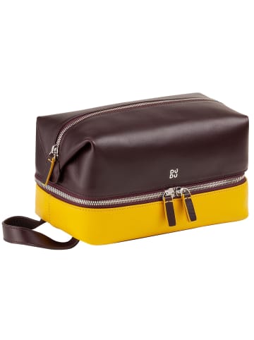 DuDu Kulturbeutel Leder 23 cm in burgundy