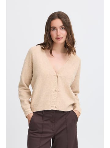 ICHI Strick-Cardigan langarm IHDASILA Loose fit in Oatmeal Melange