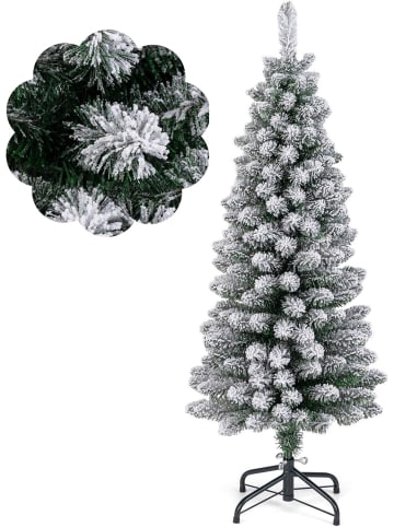 COSTWAY 120 cm Tannenbaum mit Schnee in Grün