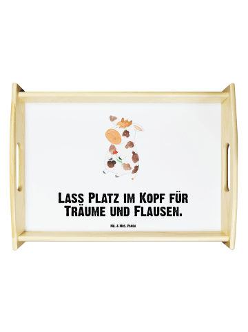 Mr. & Mrs. Panda Tablett Kuh mit Spruch in Weiß