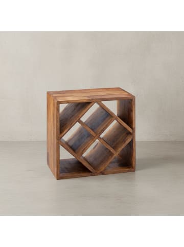 KADIMA DESIGN Weinregal | Sheesham, 40x40x25cm, 8 Flaschen