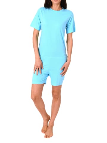 NORMANN Pflegeoverall kurzarm Reißverschluss Rücken - 88624 in türkis