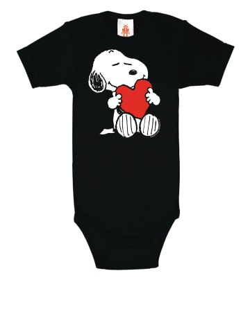 Logoshirt Baby-Body Snoopy - Heart in schwarz