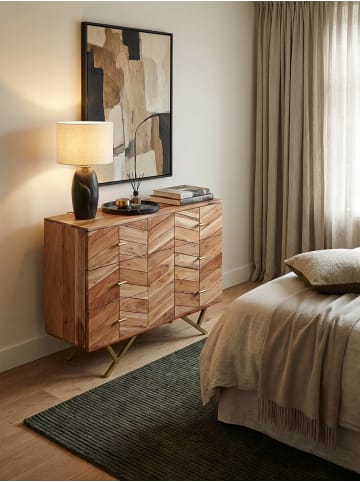 KADIMA DESIGN Rustikales Sideboard mit außergewöhnlichem Muster, Akazie Massivholz