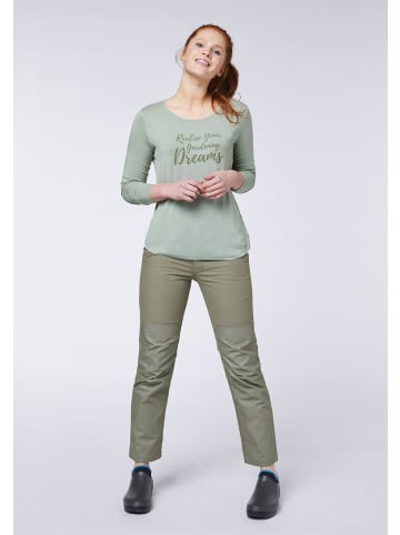 Gardena Longsleeve im gedruckten Gardening-Design in Grau