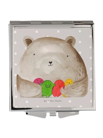 Mr. & Mrs. Panda Schminkspiegel Bär Gefühl ohne Spruch in Grau Pastell