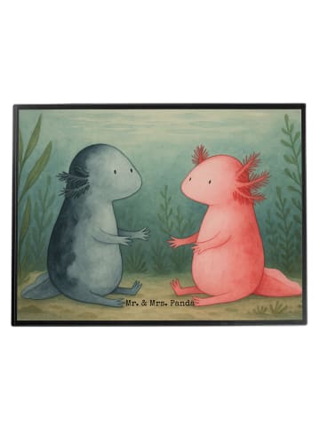 Mr. & Mrs. Panda Schreibunterlage Axolotl Liebe Design ohne Spruch in Weiß