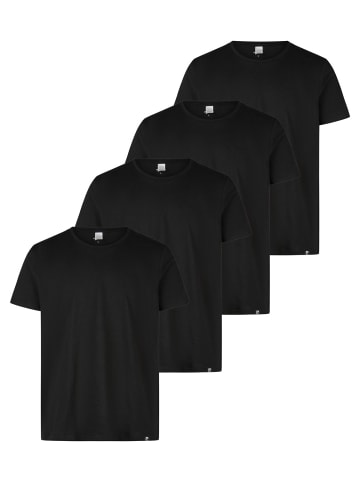 Pierre Cardin T-Shirt Pierre Cardin Tshirt Herren Regular Fit BODYWEAR 4er Set Pack in Schwarz