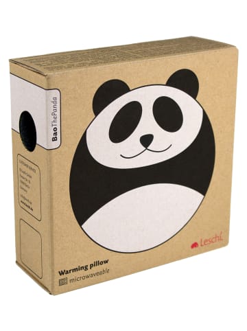 Leschi Wärmekissen "Panda Bao" in Schwarz - Ø 25 cm