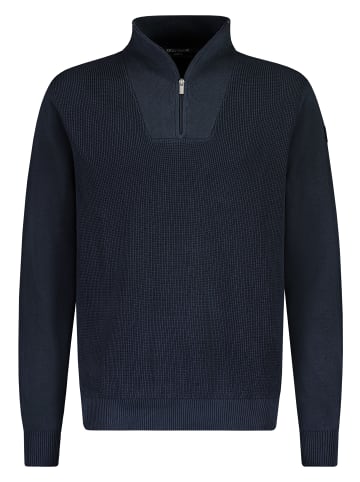 Eight2Nine Pullover mit halbem Reißverschluss und Logo-Detail in Blau-3