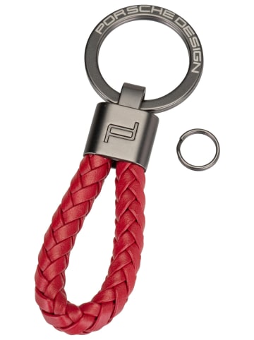 Porsche Design Schlüsseletui Keyring Leather Cord in Carmine Red