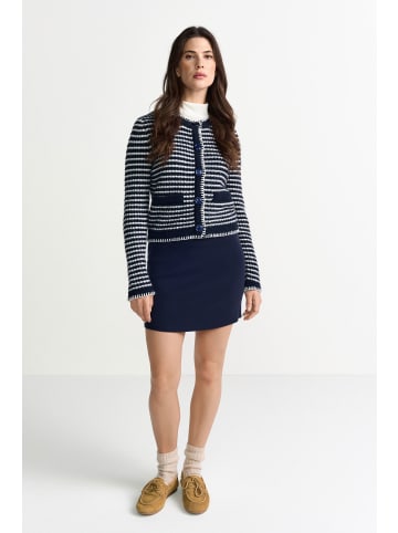 Rich & Royal Strickjacke in marine weiß - 0001