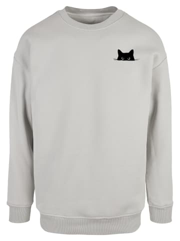 Merchcode Merchcode Halloween - Cat Crewneck in lightasphalt