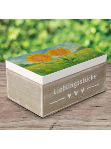 Mr. & Mrs. Panda Aufbewahrungsbox Blume Sonnenblume Design ohne ... in Weiß