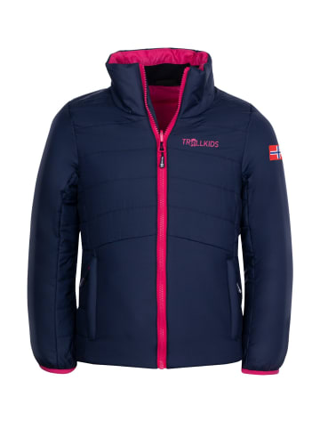 Trollkids Mädchen Jacke "Skavangen" in Marineblau/Magenta