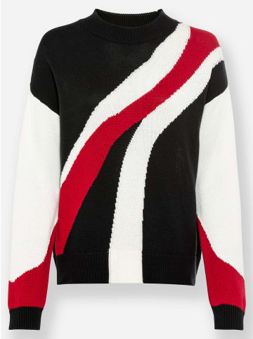 Heine Pullover in rot-schwarz-gemustert