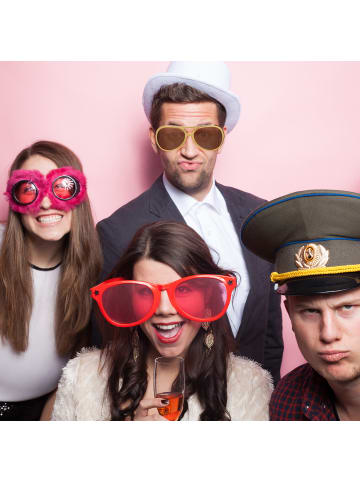 relaxdays 5 x Partybrille in Gold
