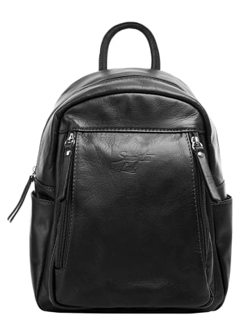 Samantha Look Rucksack echt Leder in schwarz